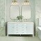 James Martin Vanities 60'' Double Vanity, Bright White w/ 3 CM Eternal Marfil Quartz Top 485-V60D-BW-3EMR - alternate 2